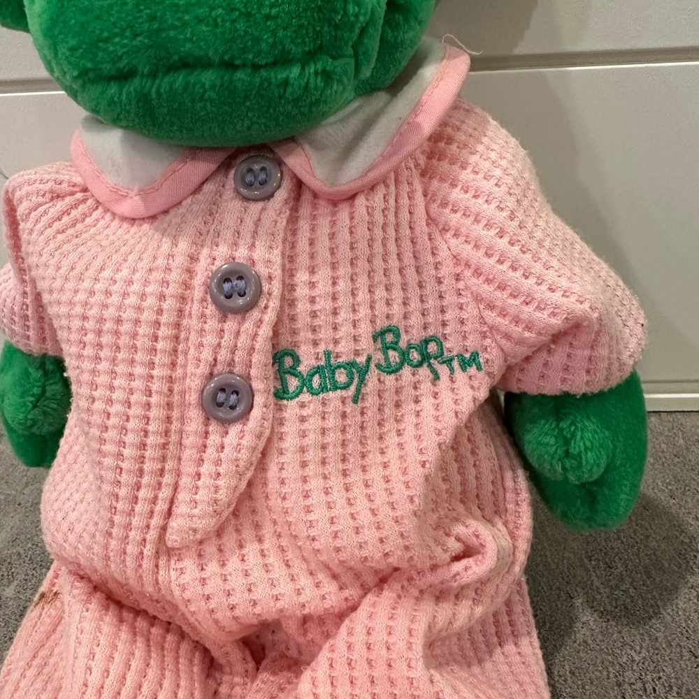 Vintage Baby Bop Sleepy Time  Stuffed Dinosaur Plush 17” Barney And Friends - Picture 2 of 10